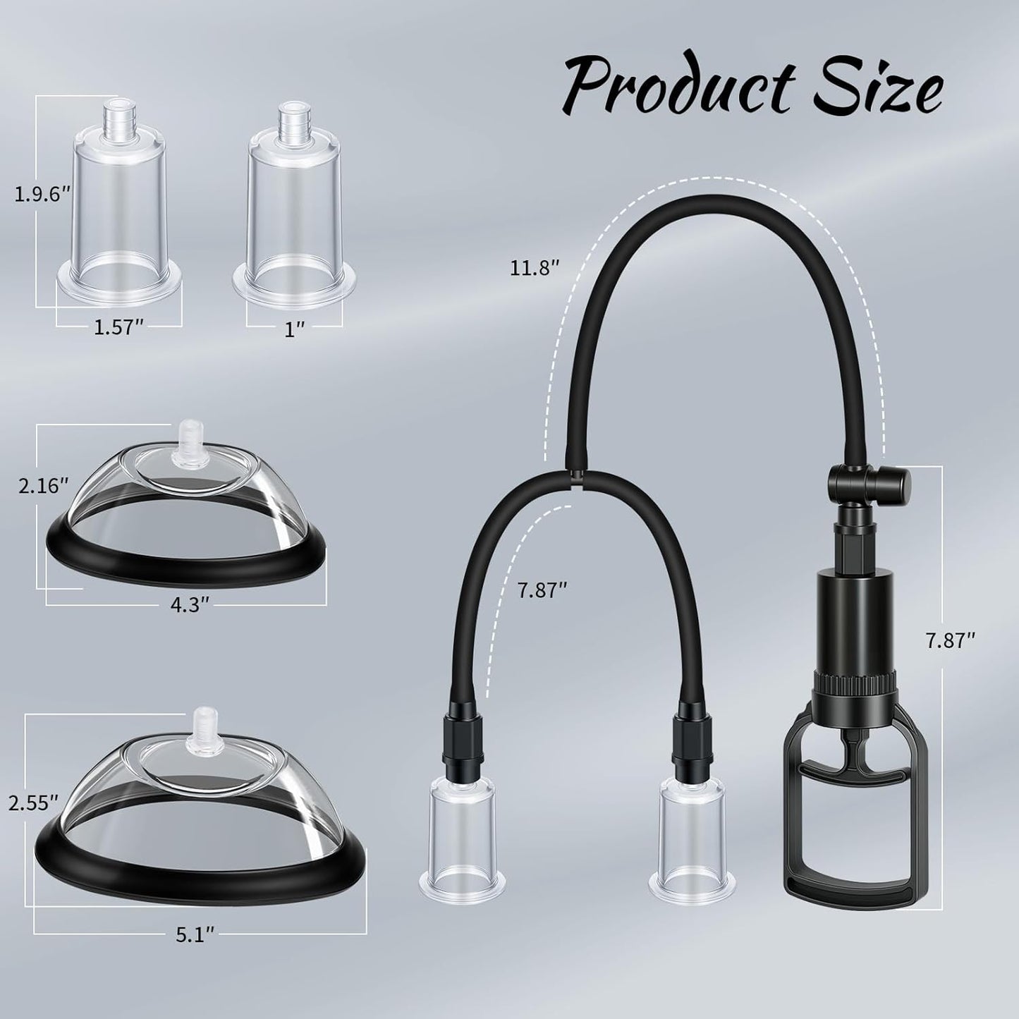 Pussy Pump Women Sex Toys Nipple Pussy Sucking Toys Include 2 Pussy & 2 Nipple Cups,Clitorial Pumps Sex Toy Enhances Sexual Pleasure Sex Toys for Females Vagina Pump Adult Sex Toy