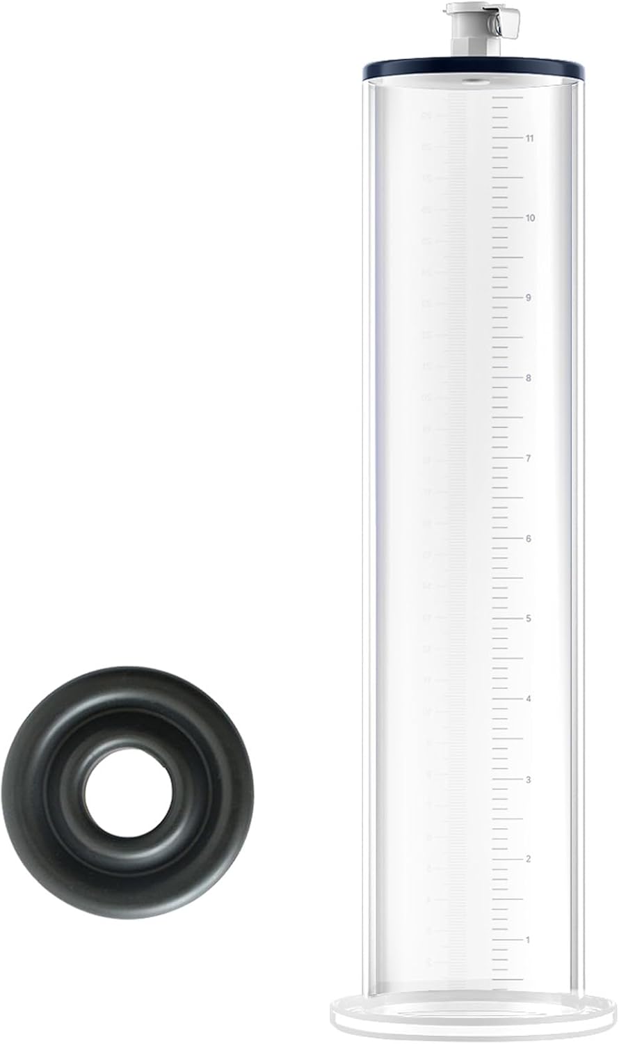Penis Pump Vacuum Cylinder 9 * （1.5-2.75）in with 1 Black Silicone Base Ring
