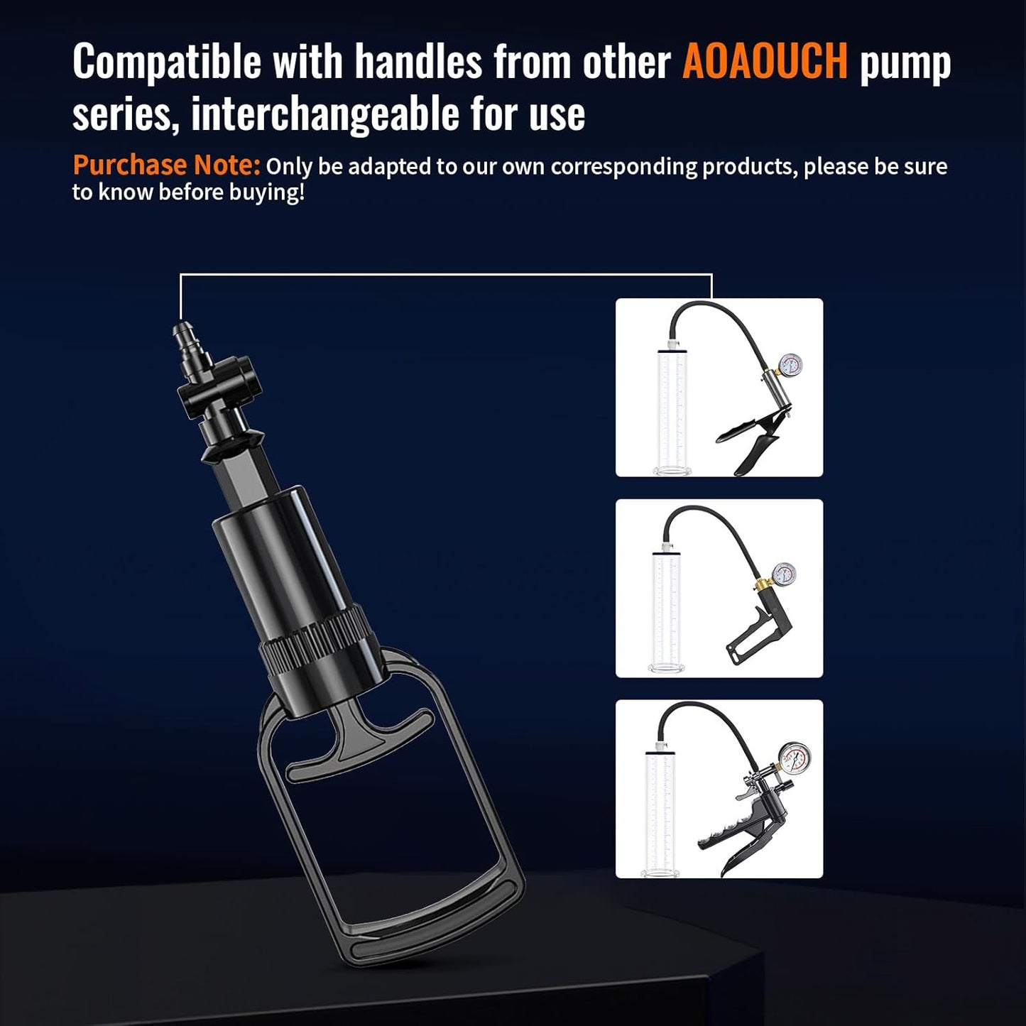 Penis Pump Parts- Plastic Handle Fit for AOAOUCH Male Enhancement Pump System,Replaceable Penis Pump Handle