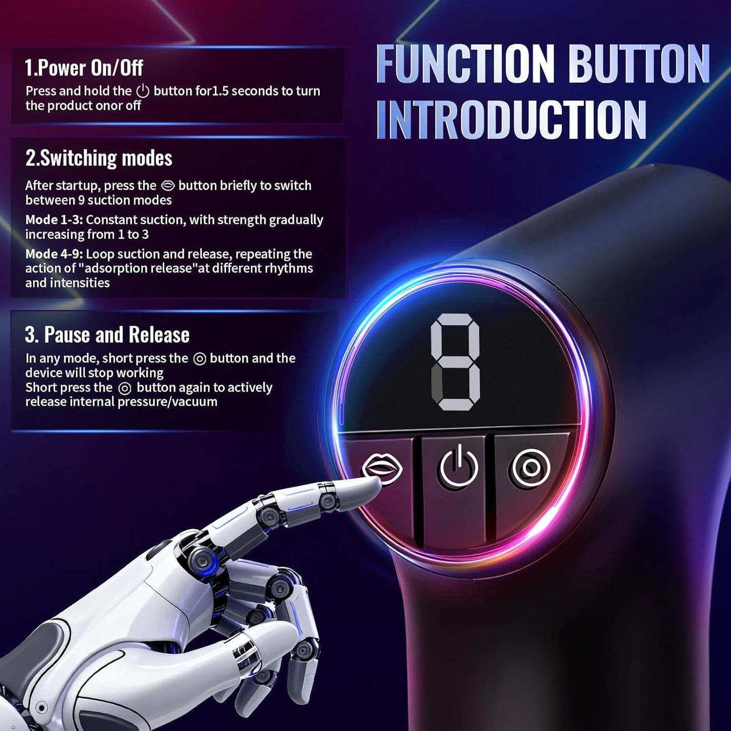 Electric Penis Pump Male Sex Toys - Pumps & Enlargers,Penis Vacuum Enlargement Pump with 9 Training Modes,Dick Pump with Penis Rings and Mini Pocket Pussy for Erectile Dysfunction Vacuum Pump