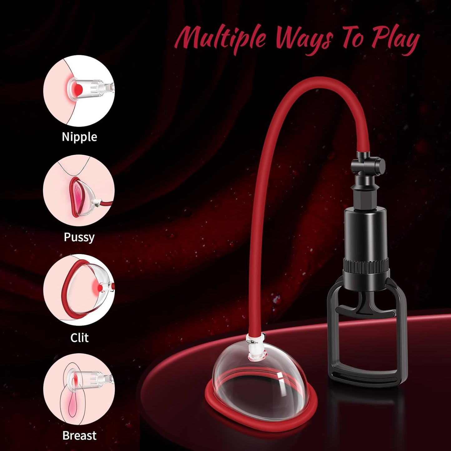 Pussy Pump Nipple Sucking Toys Include 2 Pussy & 2 Nipple Cups,Clitorial Pumps Sex Toy Enhances Sexual Pleasure Sex Toys for Females Vagina Pump Adult Sex Toy