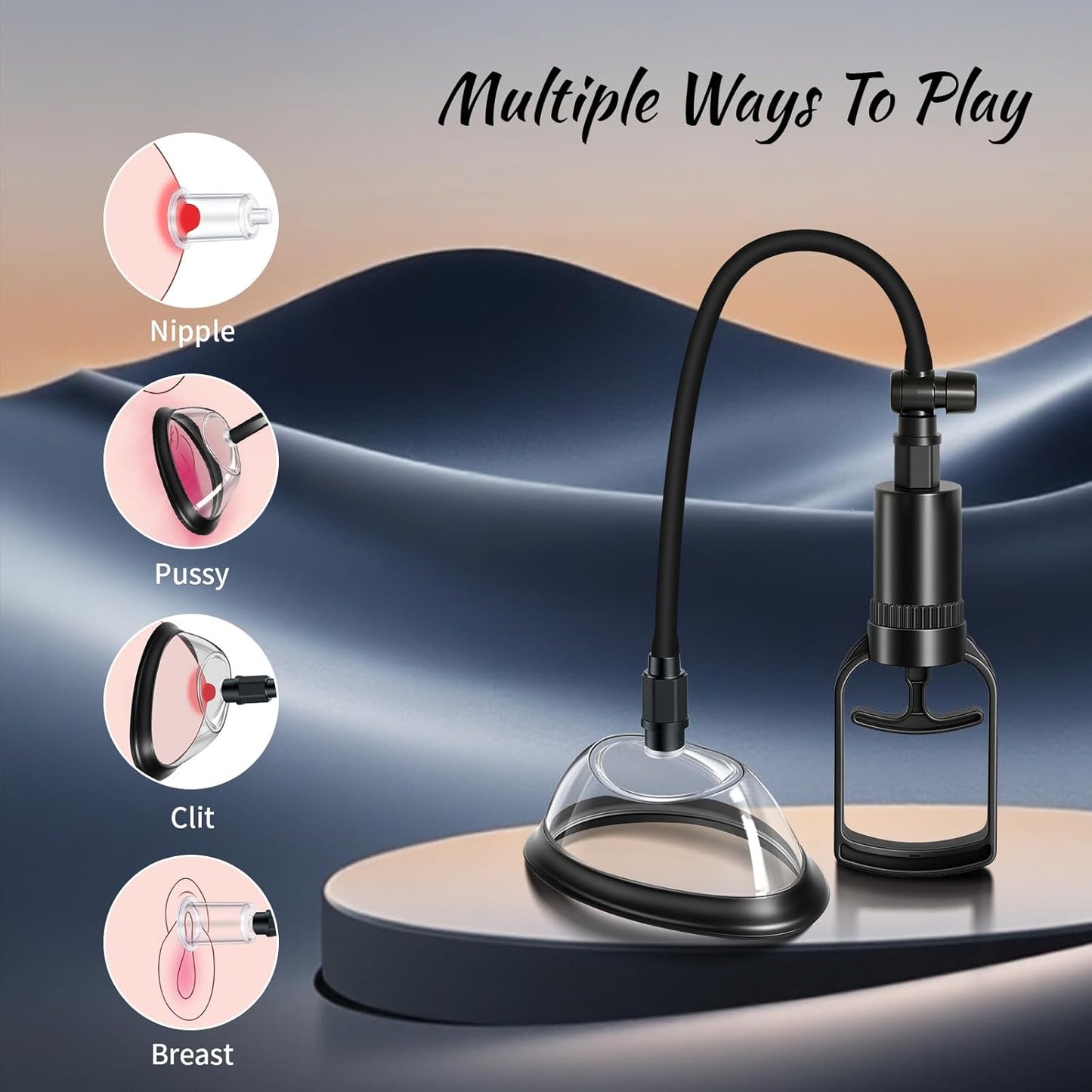 Pussy Pump Women Sex Toys Nipple Pussy Sucking Toys Include 2 Pussy & 2 Nipple Cups,Clitorial Pumps Sex Toy Enhances Sexual Pleasure Sex Toys for Females Vagina Pump Adult Sex Toy