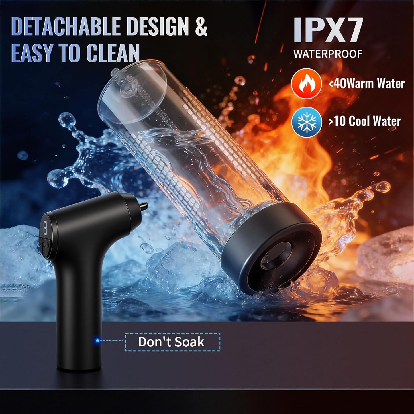 Electric Penis Pump Male Sex Toys - Pumps & Enlargers,Penis Vacuum Enlargement Pump with 9 Training Modes,Dick Pump with Penis Rings and Mini Pocket Pussy for Erectile Dysfunction Vacuum Pump