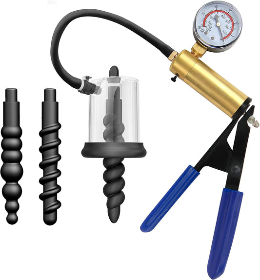 Metal Pistol Anal Pump,Manual Anal Pump,Anal Pump Vacuum,Butt Plug Masturbator, Adult Sex Toys