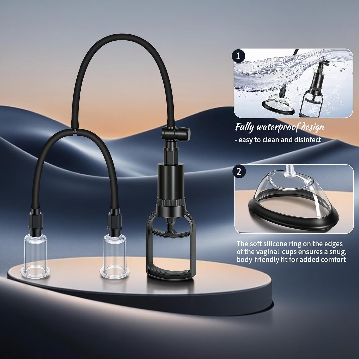 Pussy Pump Women Sex Toys Nipple Pussy Sucking Toys Include 2 Pussy & 2 Nipple Cups,Clitorial Pumps Sex Toy Enhances Sexual Pleasure Sex Toys for Females Vagina Pump Adult Sex Toy