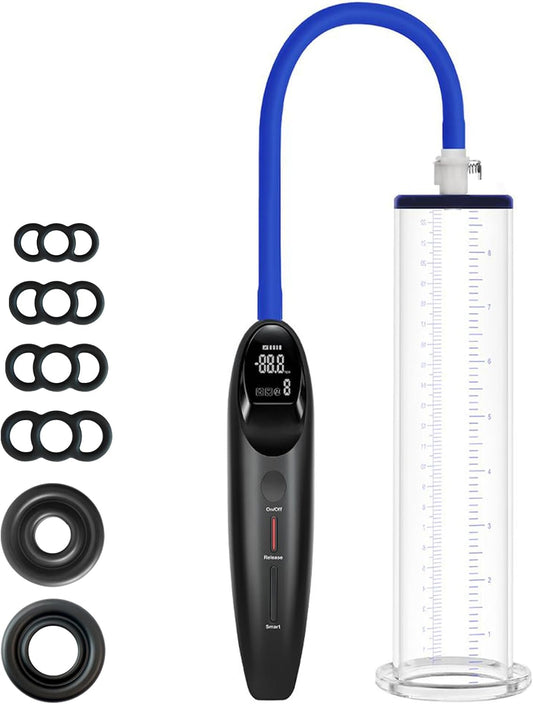 Electric Male Enhancement Pump System,9 x 2 inch Cylinder,Penis Pump Manual Mode/Smart Mode,Male Sex Toys for Men, Adult Toys for Men